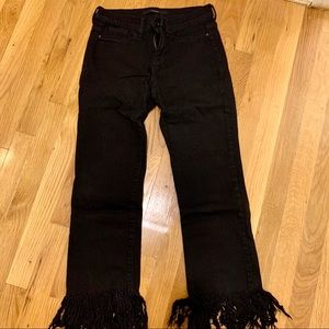 Frayed Black Jeans